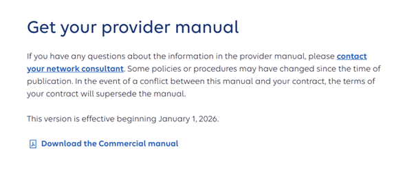 Wellpoint Provider Manual
