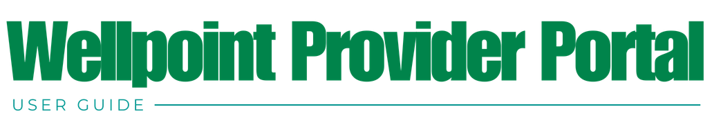 Wellpoint Provider Portal